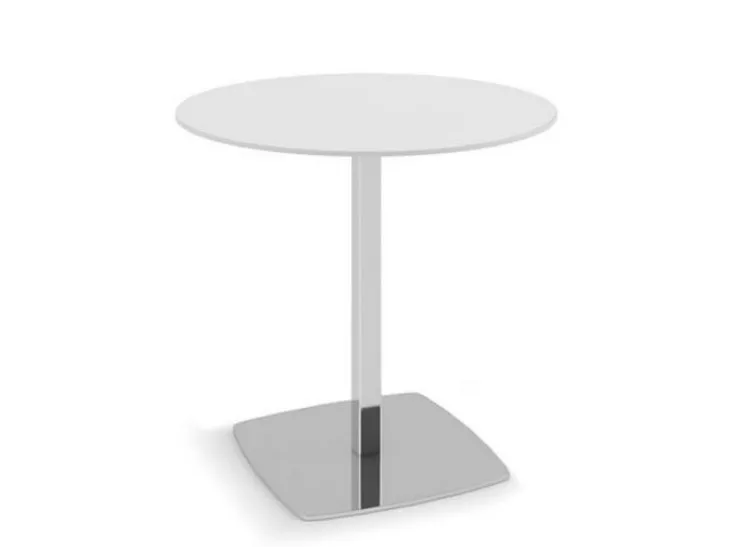 Tavolo con base piana in acciaio inox Bombè Table Round di Infiniti