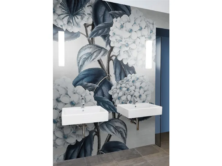 Carta da parati con immagine floreale gigante Ortensia di London Art