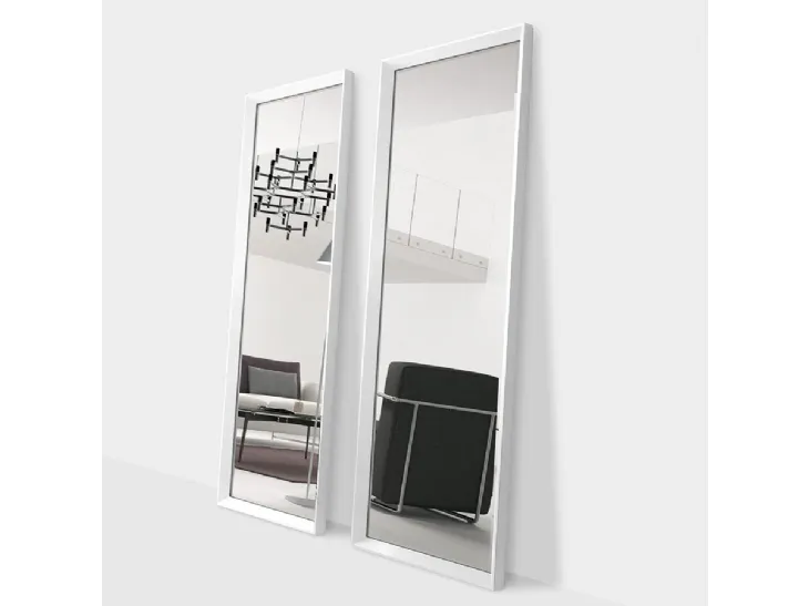 Specchiera Angolo Riflesso con cornice in alluminio di Pezzani