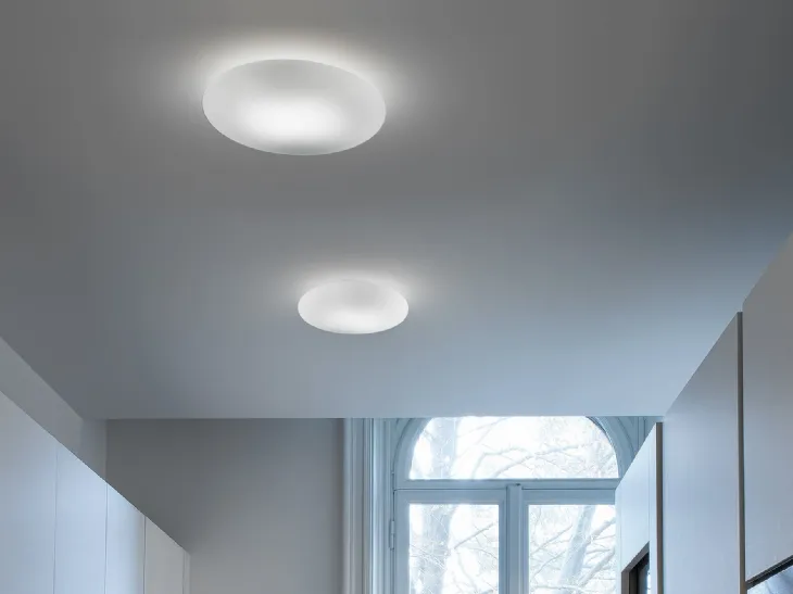 Lampada Disco in vetro di Panzeri