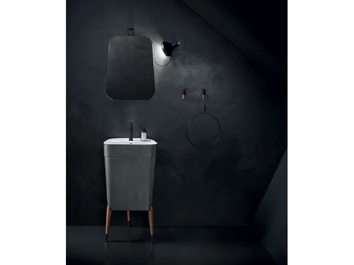 Lavabo Free 03 in tinta Metallico Ferro di Cerasa