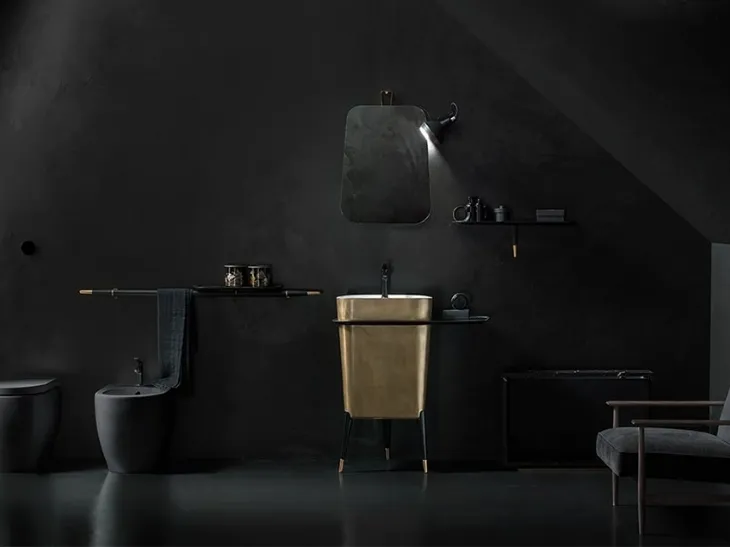 Lavabo Free 04 in tinta Metallico Bronzo di Cerasa