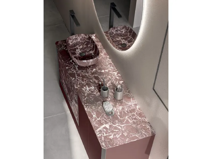 Mobile da Bagno Honey 01 in laccato e resina di Cerasa