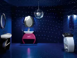 Moon con base con Cassettone Rosa