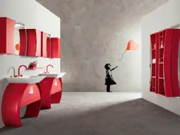 Moon con doppia base lavabo