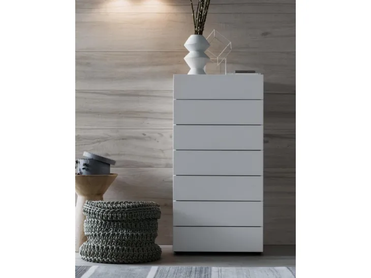 Settimanale Cube in legno laccato bianco di Giellesse