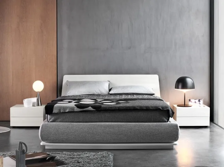 Letto Charme in legno laccato Bianco di Giellesse