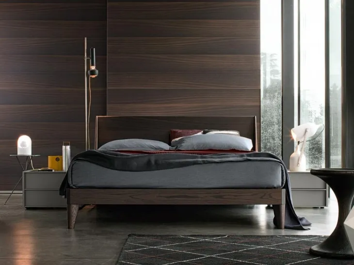 Letto matrimoniale in legno Clark di Giellesse