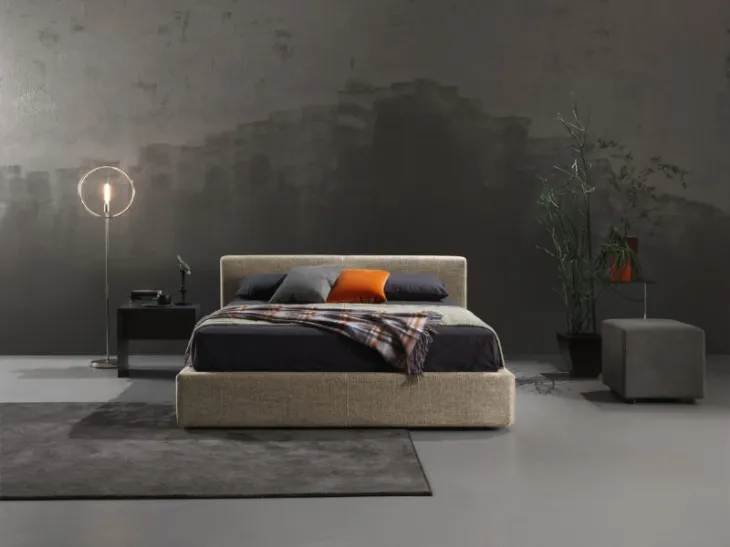 Letto in tessuto con contenitore Somnus Midi di Respace