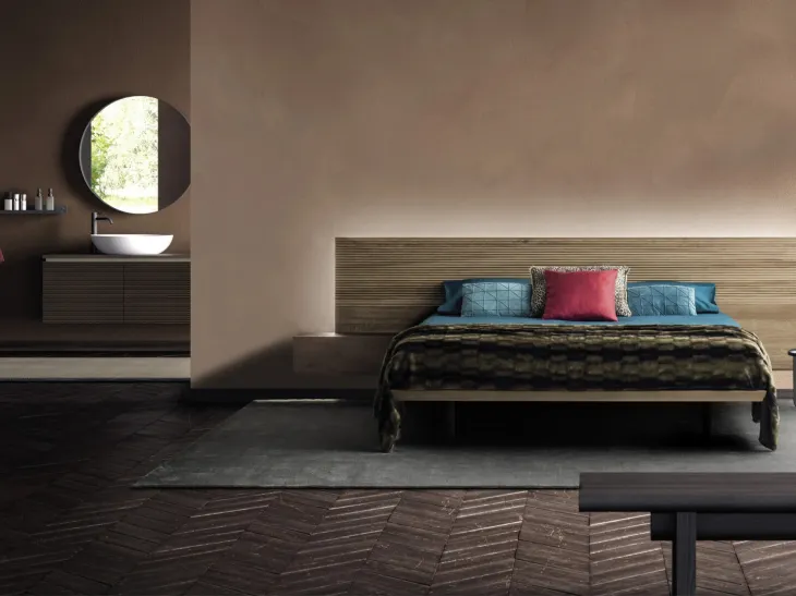 Letto Zen con testiera effetto sospesa di Devina Nais