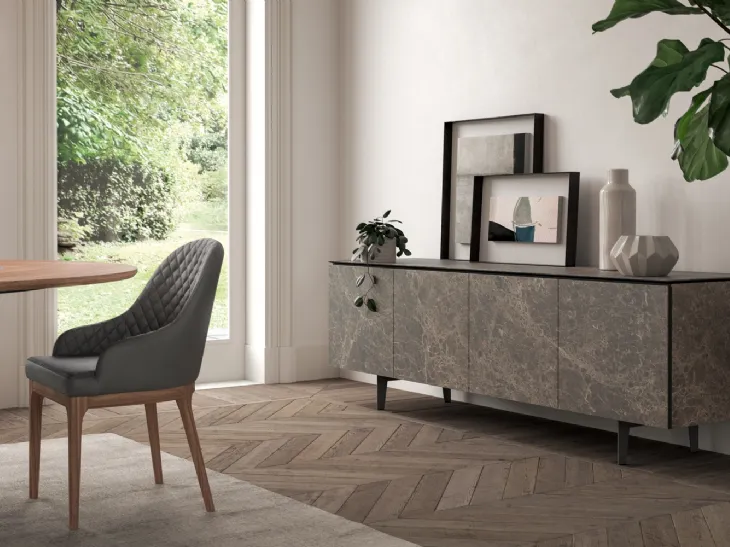 Madia moderna Armor in ceramica Gold Beauty di Ozzio