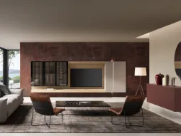 Soggiorno Lucifer con schienale Quercia