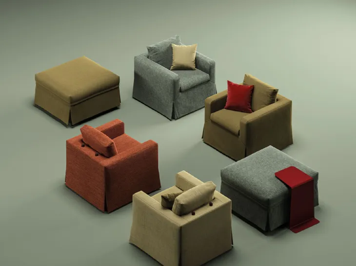 Poltrona e pouf letto Ninna Nanna di Biba Salotti