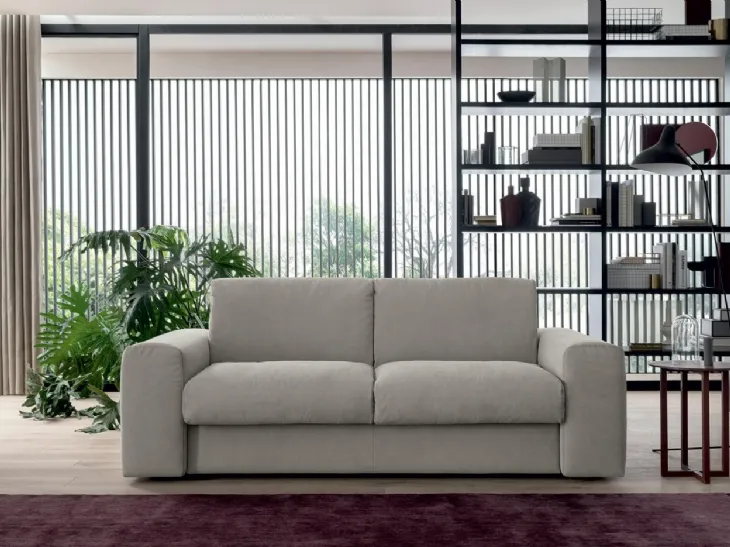 Divano Letto matrimoniale in morbido tessuto imbottito Spike di Felis