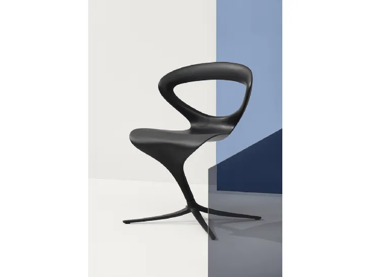 Sedia di design Callita Chair in poliuretano finitura Nero di Infiniti