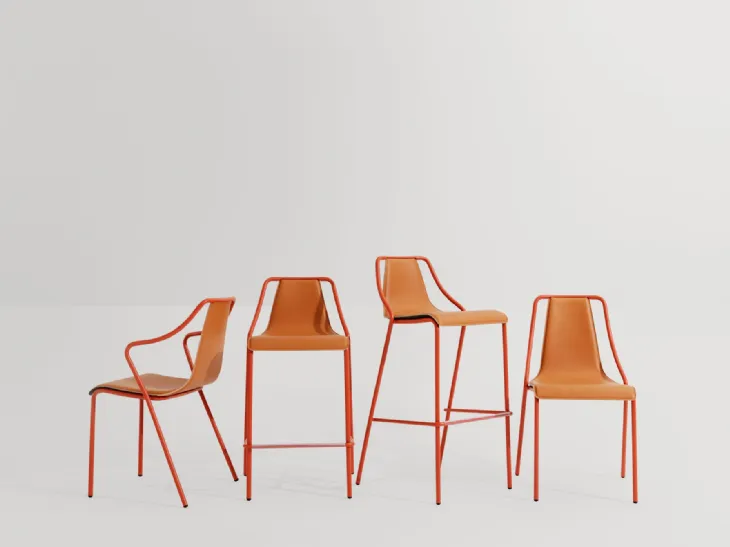 Sedia Ola in cuoio di Midj