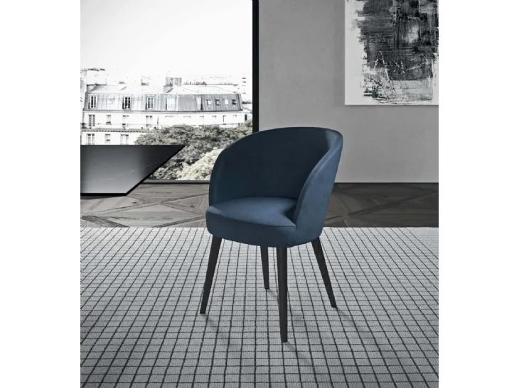 Sedia in pelle Evia di Presotto