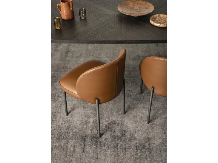 Sedia Raku in pelle di Alf Da Frè