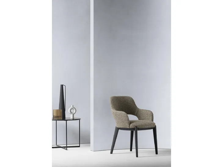 Sedia Tina in tessuto imbottito di Alf Da Frè