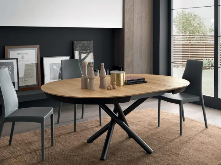Tavolo allungabile Fahrenheit Round in Rovere di Altacom