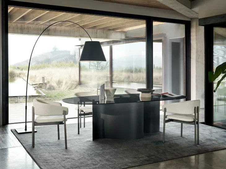 Tavolo Doon con top in vetro di Ditre Italia