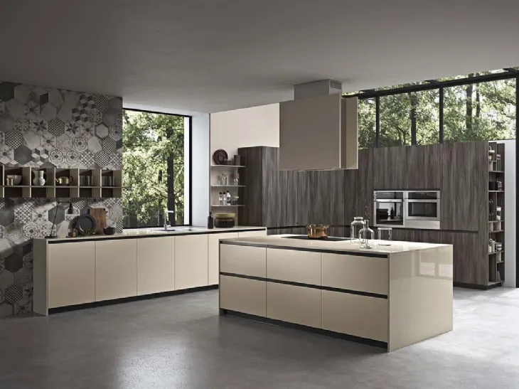 Cucina Moderna Emporio Job con isola di Dibiesse