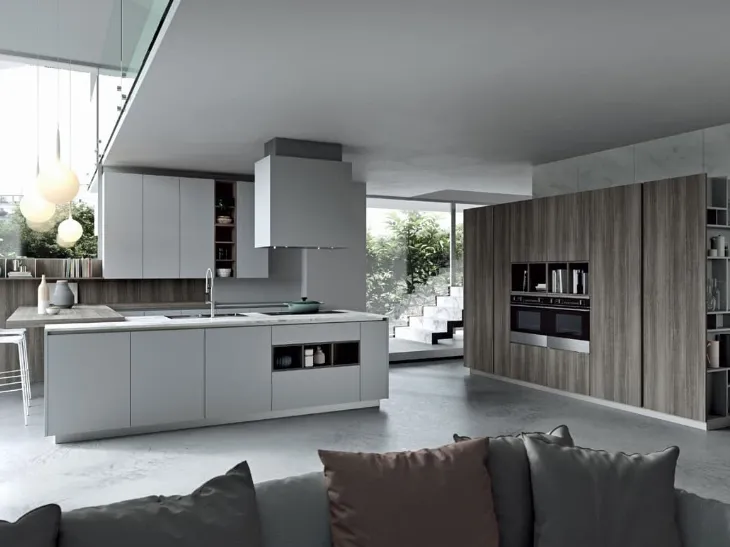 Cucina Moderna Emporio Lab con penisola di Dibiesse
