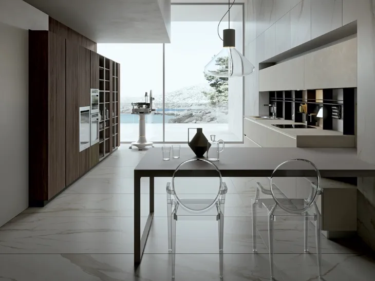 Cucina Moderna Emporio Time con penisola di Dibiesse