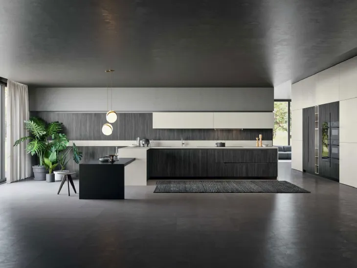 Cucina Moderna lineare Lesmo 02 in melaminico di Dibiesse